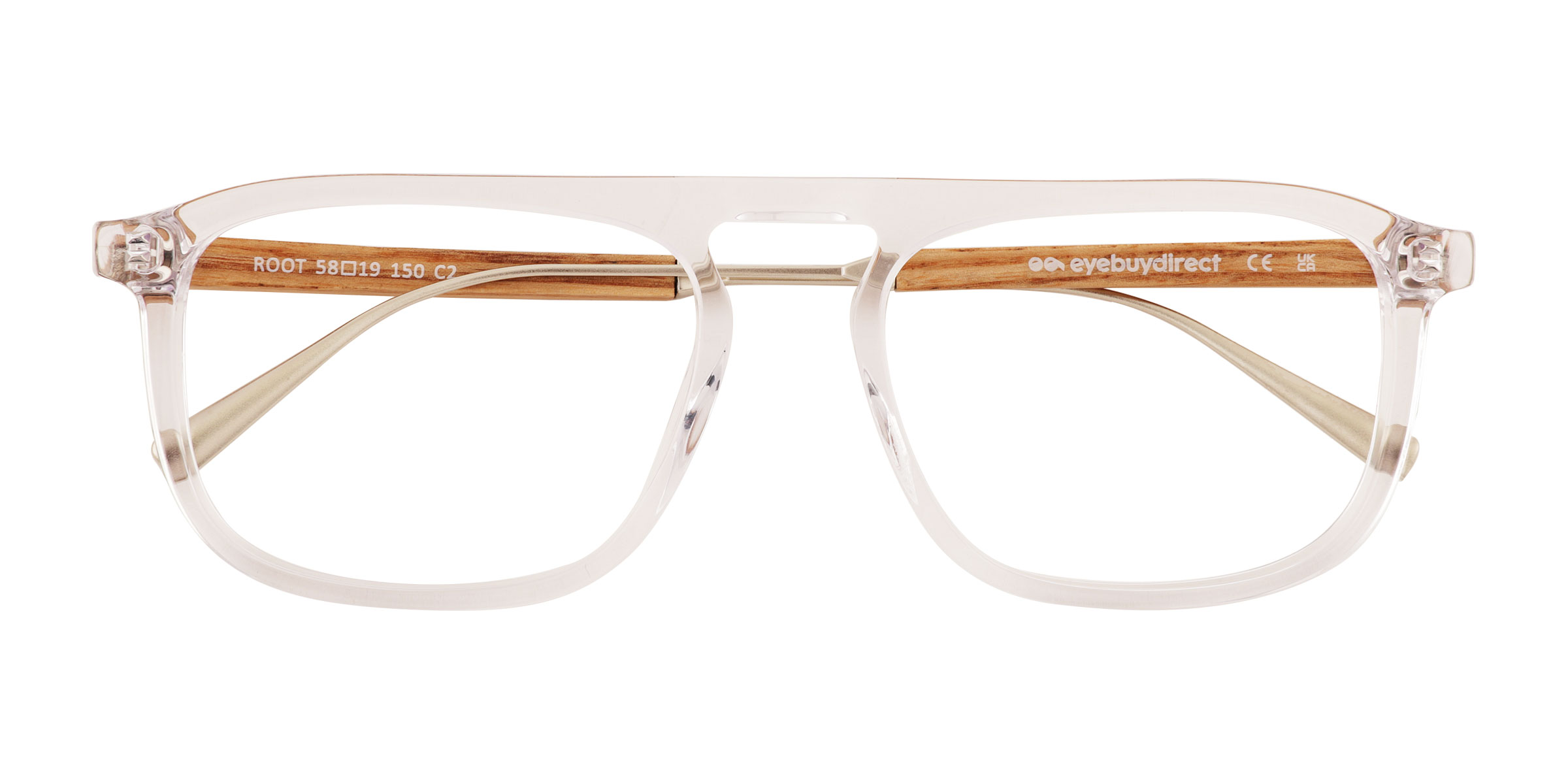 Transparent Root - Wood-texture Lunettes de vue