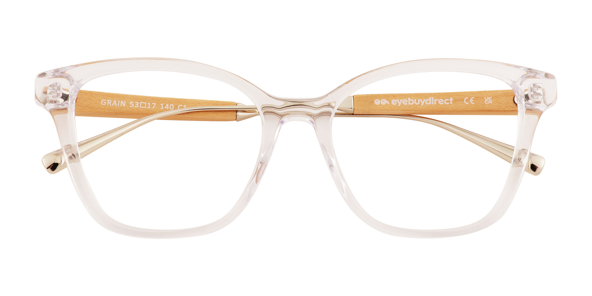 Transparent Grain - Wood-texture Lunettes de vue