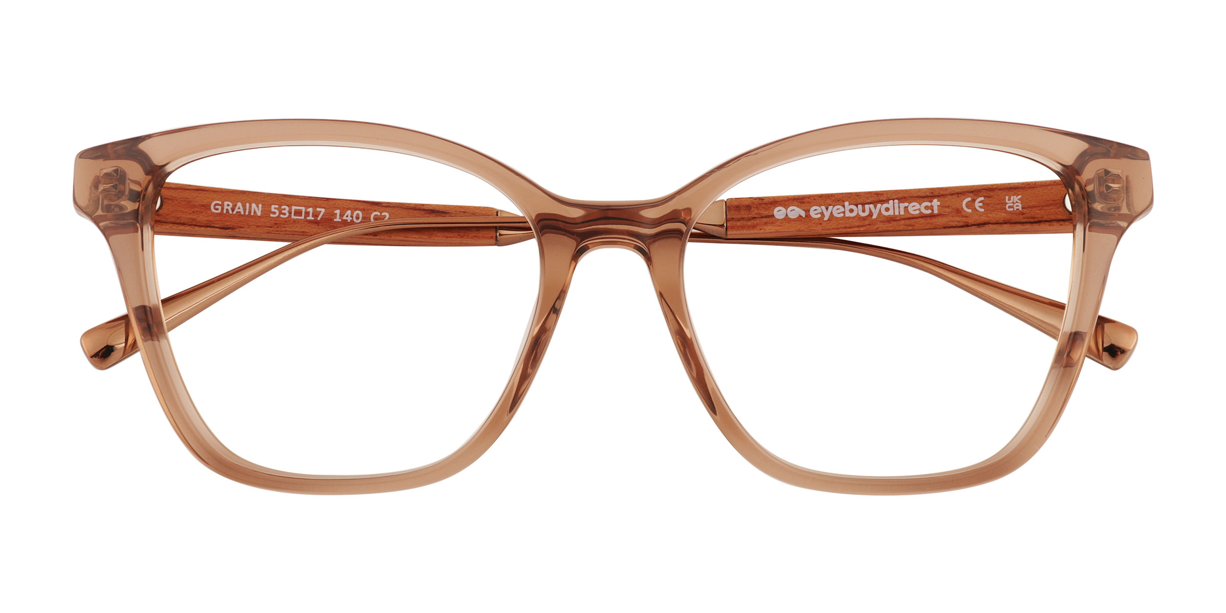 Brun Grain - Wood-texture Lunettes de vue