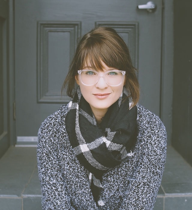 Clear/White-Round-Eyeglasses for Women