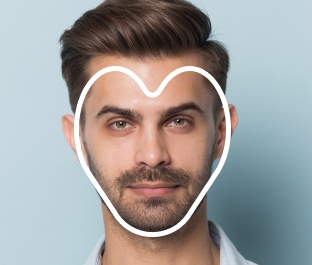 Men’s frames for heart faces